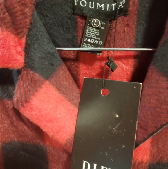 NWT Fuzzy Fleece Red Buffalo Check Pajamas - Picture 2 of 2